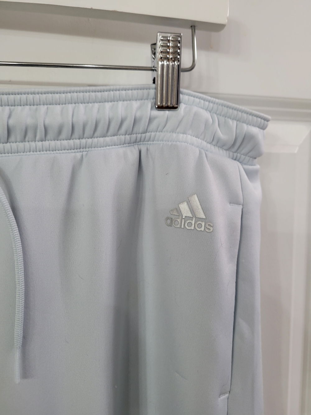 adidas Wide Leg Track Pants in Light Blue - Picture 2 of 14